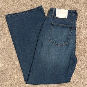 NWT LOFT Curvy Fit Wide Leg Jeans